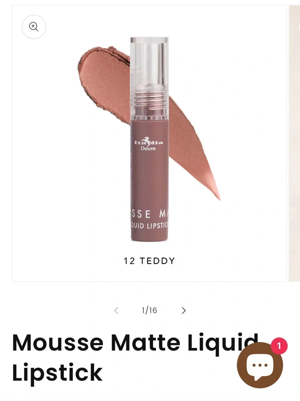 Italia Deluxe Mousse Matte Liquid Lipstick — Warm Brown